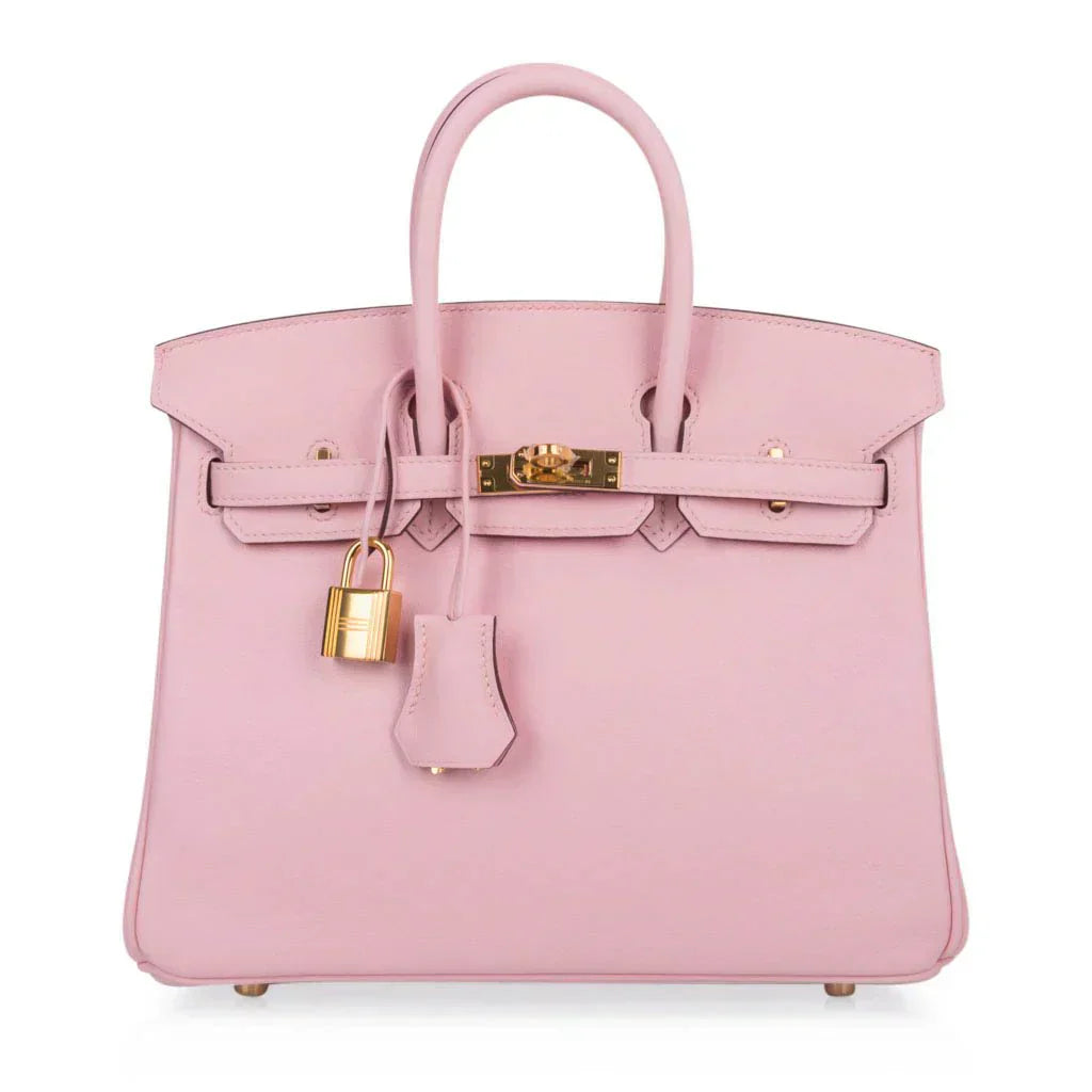 Birkin 25 Bag Rose Sakura Swift Gold Hardware Rare