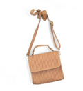 Camel Woven Crossbody Bag