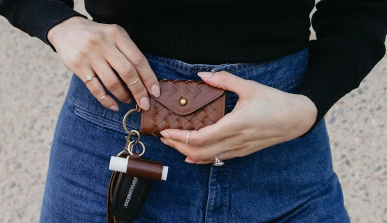 Woven Leather Wallet