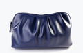 Navy Ruched Loop Clutch/Case - Vegan Leather