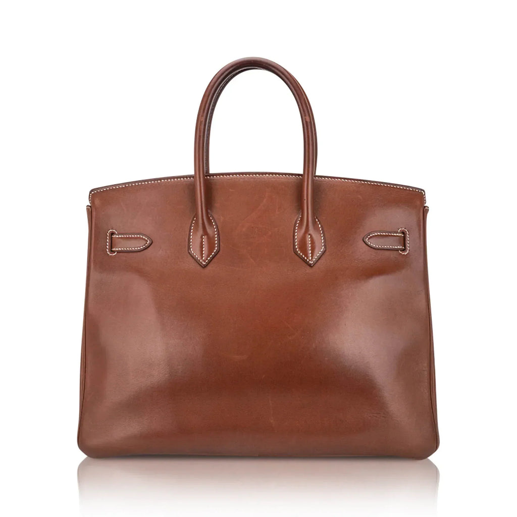Vintage Limited Edition Birkin 35 Bag Fauve Barenia Leather with Gold Hardware