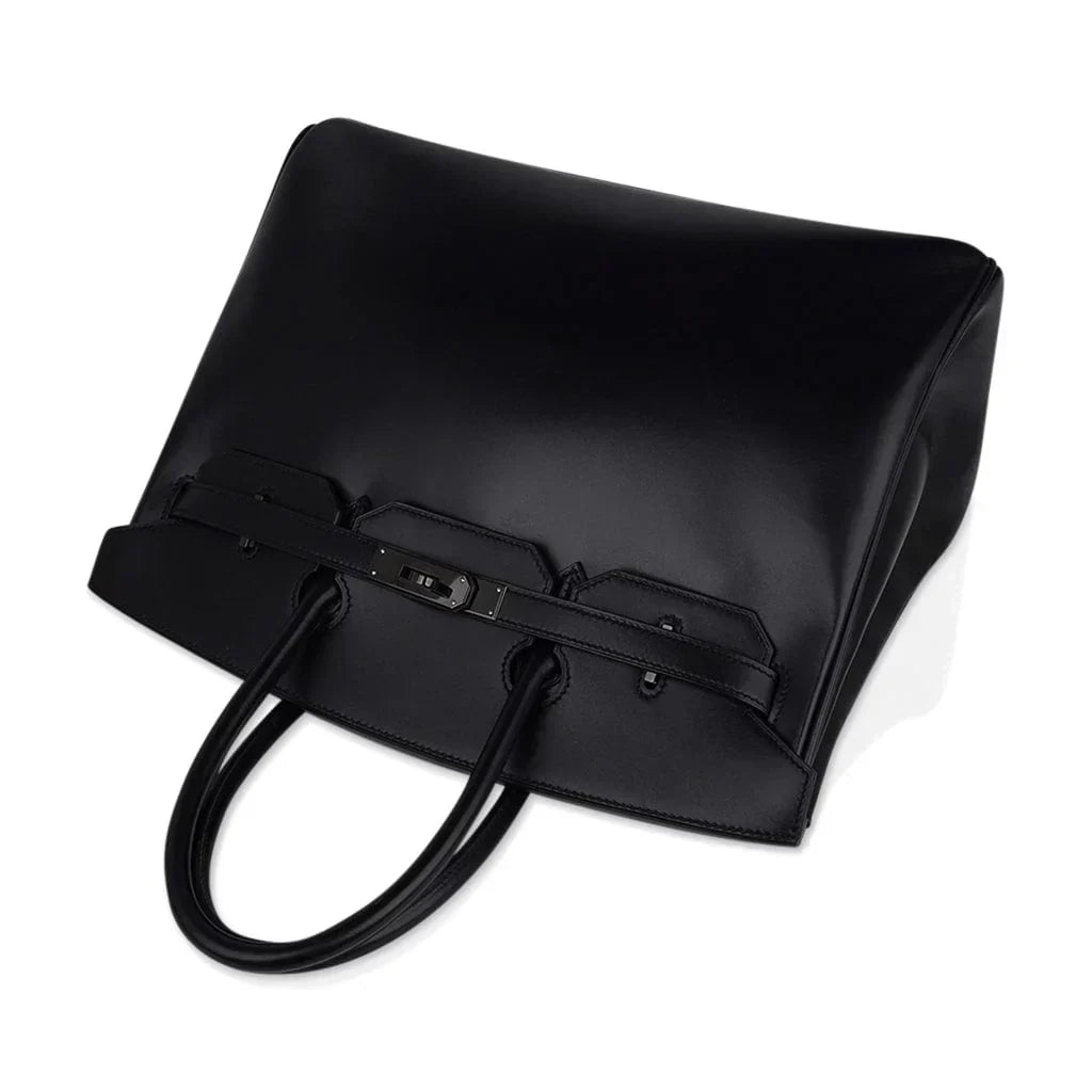 Birkin 35 Bag So Black Box Leather Limited Edition Very Rare