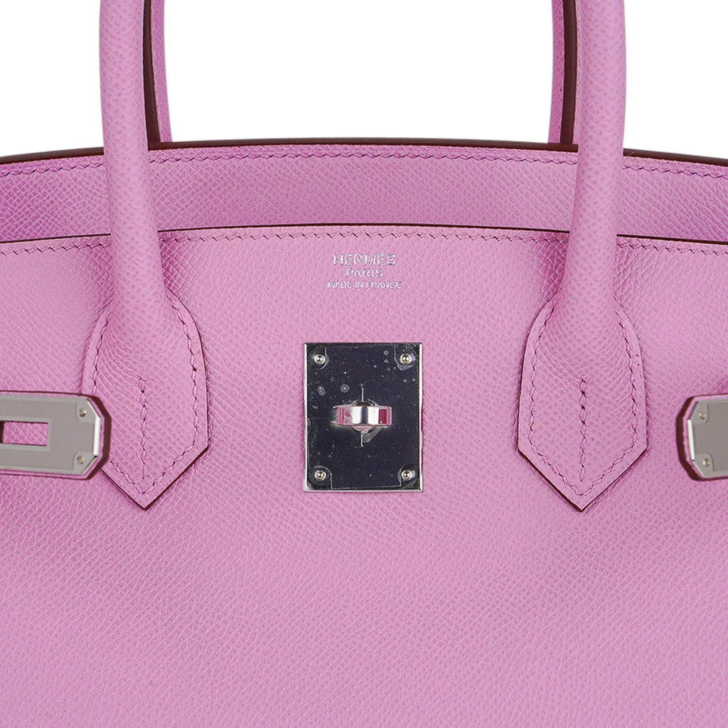 Birkin 30 Bag Mauve Sylvestre Epsom Leather with Palladium Hardware