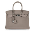 Birkin 30 Bag Gris Asphalte Togo Palladium Hardware
