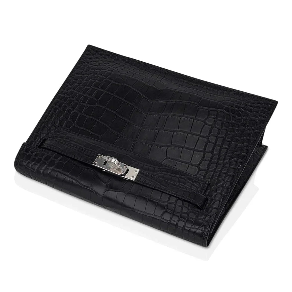 Limited Edition Kelly Danse Bag Matte Black Crocodile