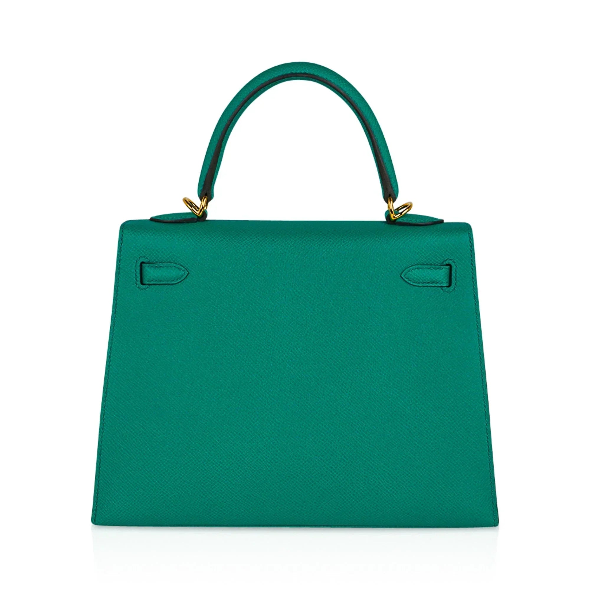 Kelly 25 Sellier Bag Jade Epsom Leather with Gold Hardware