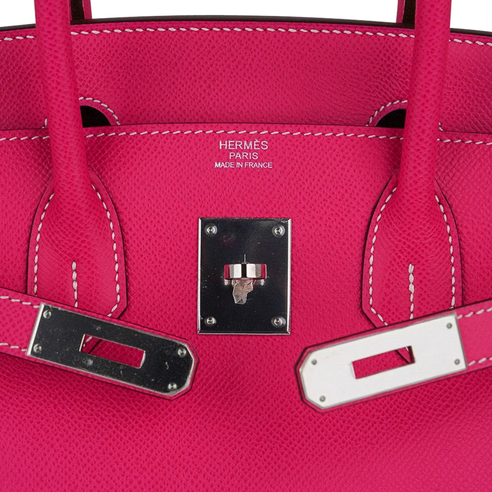Birkin 30 Bag Rose Tyrien Candy Epsom Limited Edition Palladium