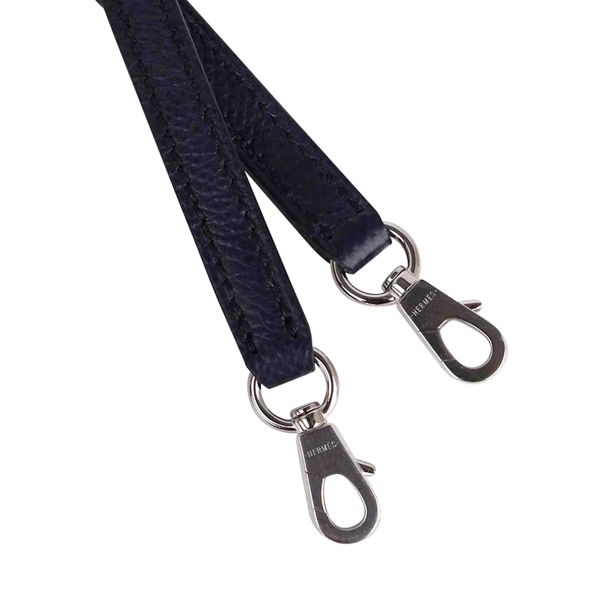 Special Order HSS Mini Kelly 20 Bag Sellier Craie & Blue Indigo Epsom Leather with Palladium Hardware