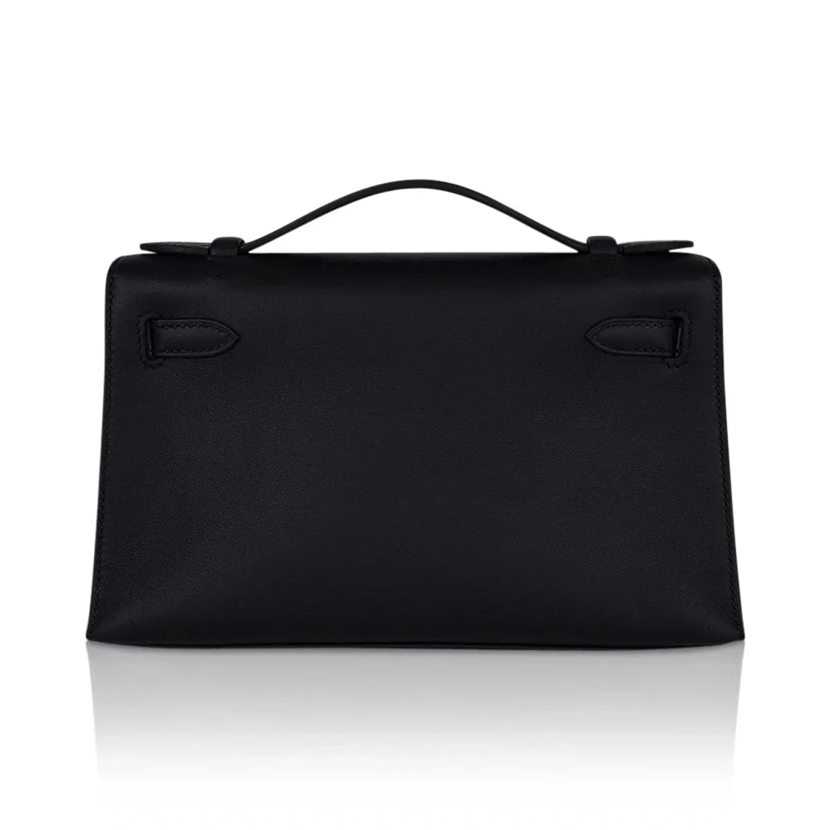 Kelly Pochette Bag Black Rose Gold Hardware Clutch