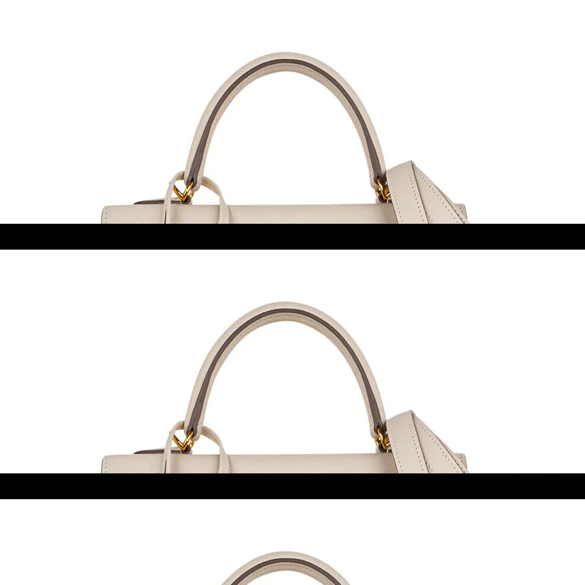 Kelly 25 Sellier Bag Craie Epsom Leather with Gold Hardware