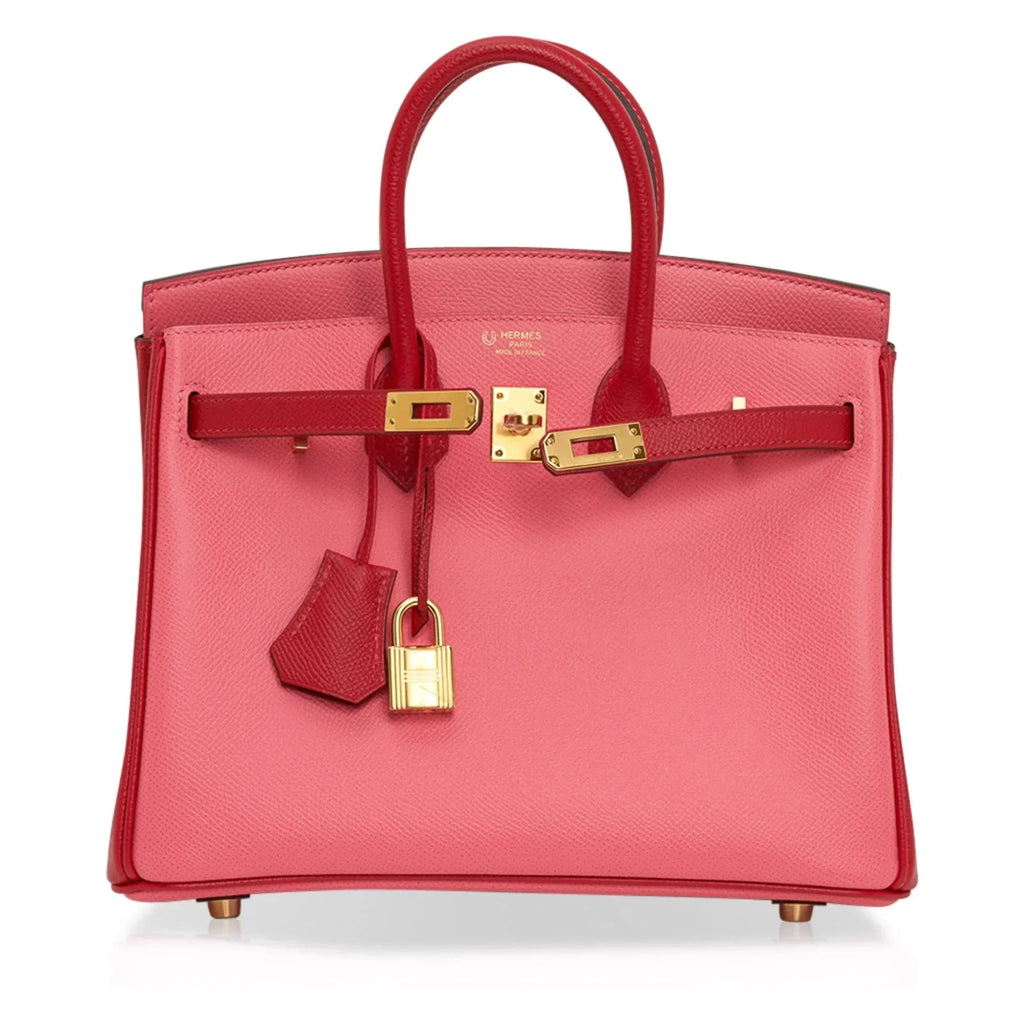 Birkin 25 HSS Bag Rose Azalee Rouge Casaque Epsom Gold Hardware
