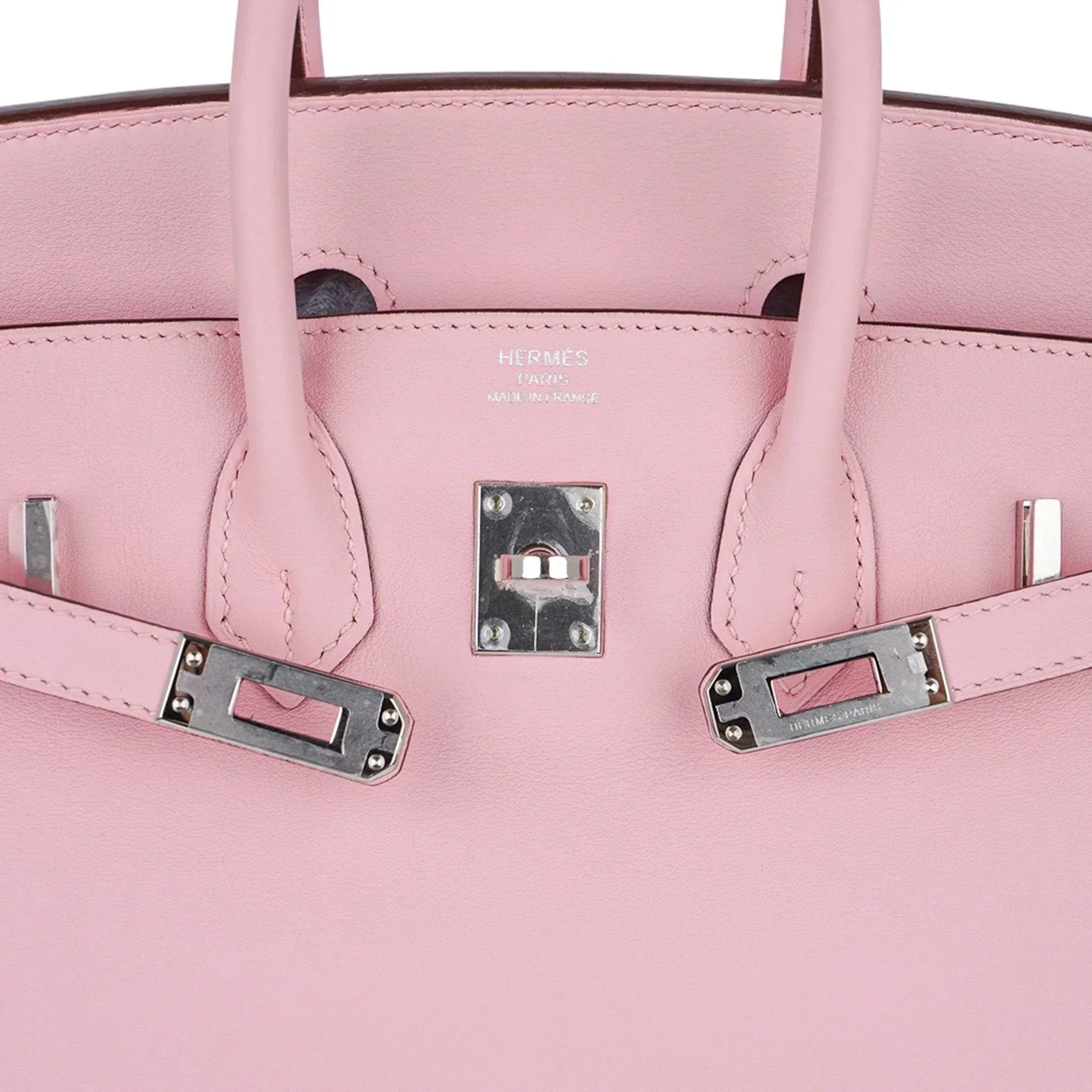 Birkin 25 Bag Rose Sakura Palladium Hardware Rare