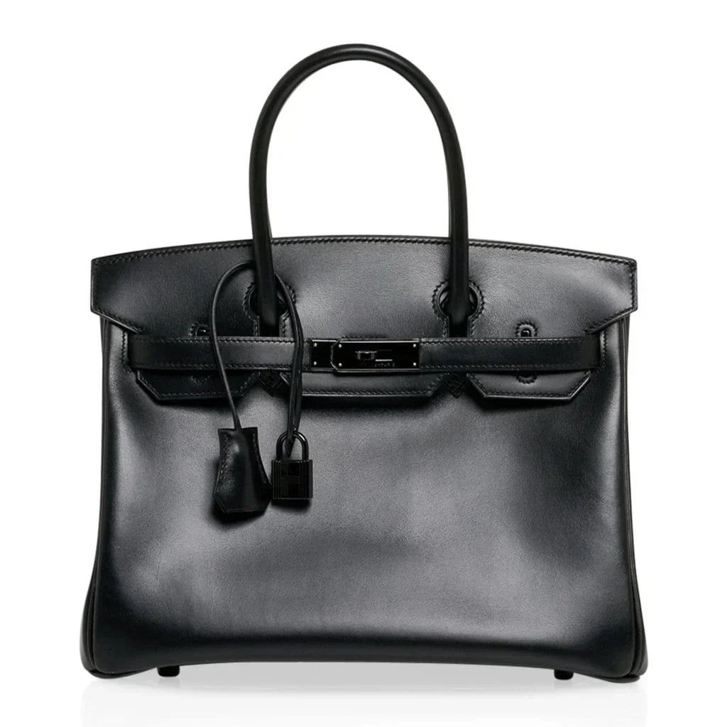 Birkin 30 Bag So Black Limited Edition Box Leather